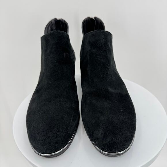 The Flexx Milky Way wedge ankle bootie 9.5 black silver metallic suede leather - Picture 3 of 10